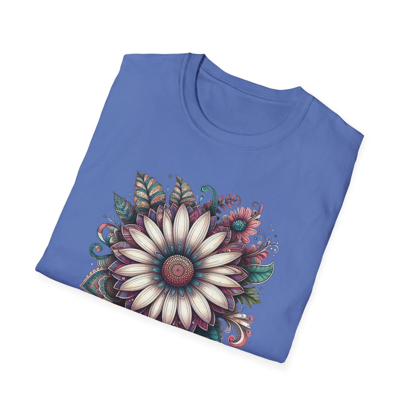 Floral Design Unisex T-Shirt | Boho Chic Tee, Everyday Casual Wear, Gift for Her, Nature Lover's Apparel, Summer Style