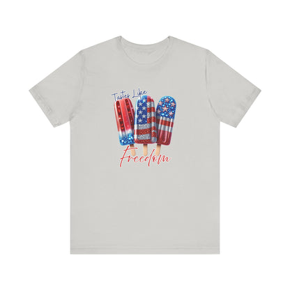 Patriotic Ice Cream Tee - 'Tastes Like Freedom' Unisex Jersey Short Sleeve T-Shirt, July 4th, Summer Vibes, Casual Wear, Gift Ideas