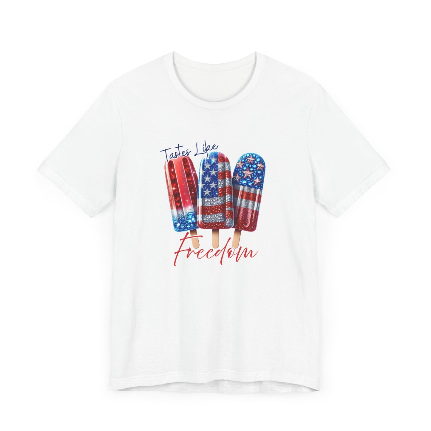 Patriotic Ice Cream Tee - 'Tastes Like Freedom' Unisex Jersey Short Sleeve T-Shirt, July 4th, Summer Vibes, Casual Wear, Gift Ideas
