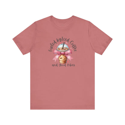 Iced Coffee Unisex Tee - Funny Coffee Lover Shirt, Gift for Baristas, Perfect for Cafes, Summer Outfit, Great for Birthdays
