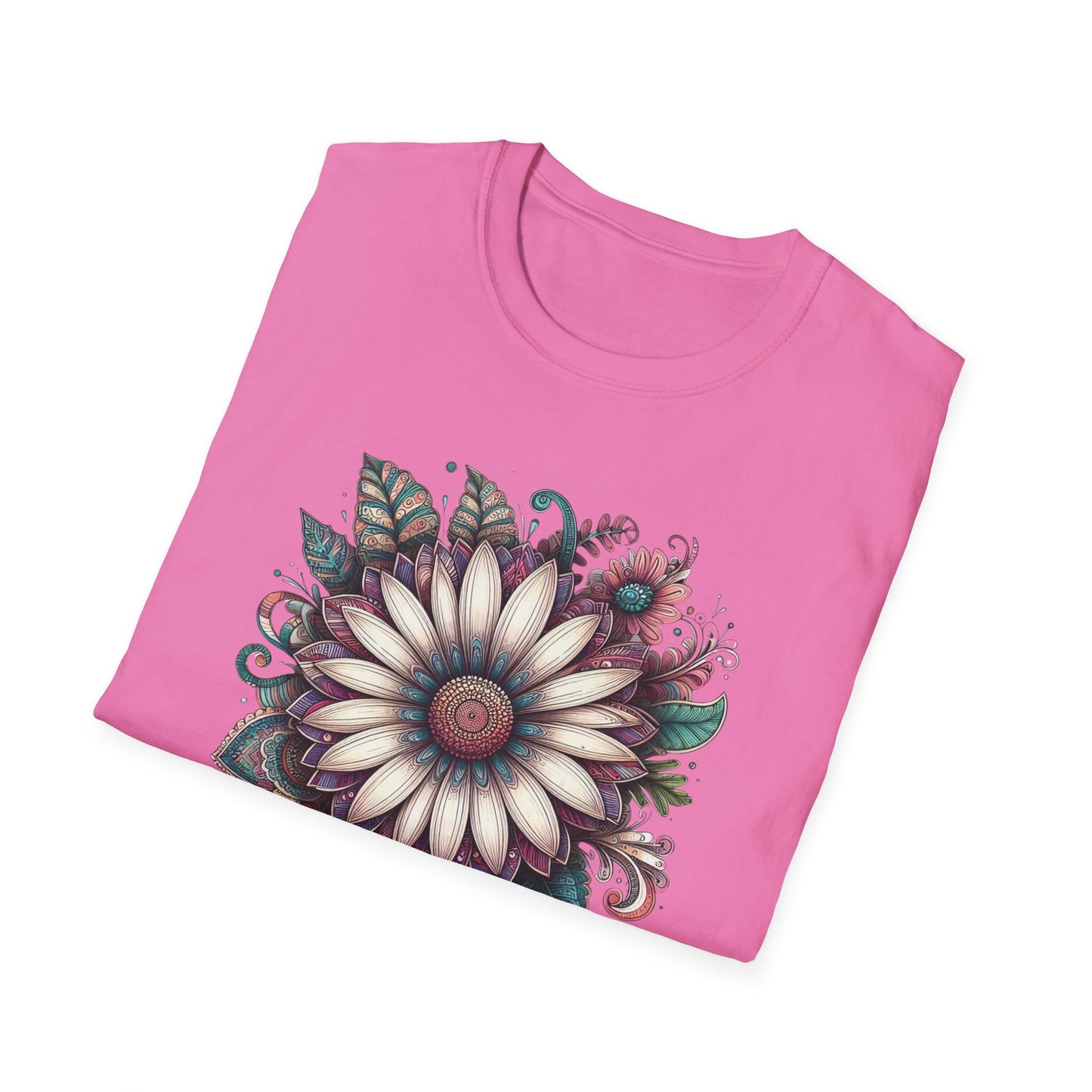 Floral Design Unisex T-Shirt | Boho Chic Tee, Everyday Casual Wear, Gift for Her, Nature Lover's Apparel, Summer Style
