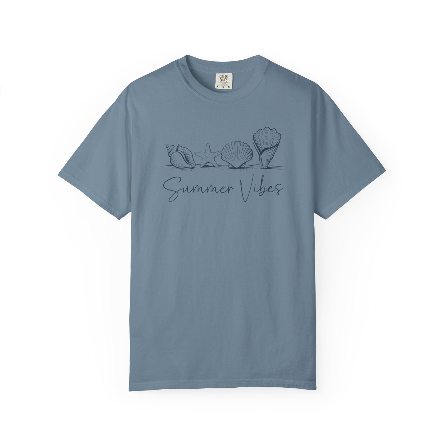 Seashells Summer Vibes T-shirt, Beach Theme Tee, Ocean Lover Gift, Unisex Graphic Shirt, Coastal Apparel