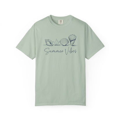 Seashells Summer Vibes T-shirt, Beach Theme Tee, Ocean Lover Gift, Unisex Graphic Shirt, Coastal Apparel