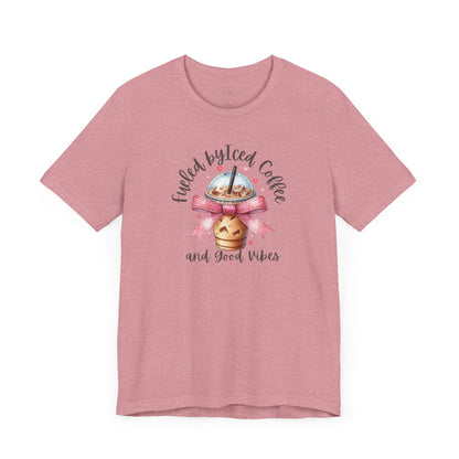 Iced Coffee Unisex Tee - Funny Coffee Lover Shirt, Gift for Baristas, Perfect for Cafes, Summer Outfit, Great for Birthdays