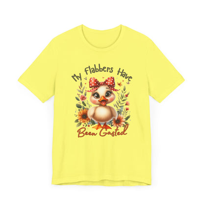 Funny Chicken Graphic Tee - My Flabbers Have Been Gasted, Cute Gift for Friends, Animal Lover Shirt, Quirky Humor T-Shirt, Poultry, Unisex
