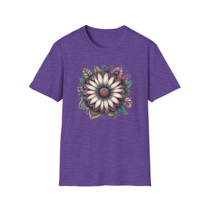 Floral Design Unisex T-Shirt | Boho Chic Tee, Everyday Casual Wear, Gift for Her, Nature Lover's Apparel, Summer Style