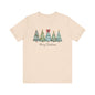 Merry Christmas Tree Graphic Tee | Holiday T-Shirt | Bella + Canvas Unisex Christmas Shirt