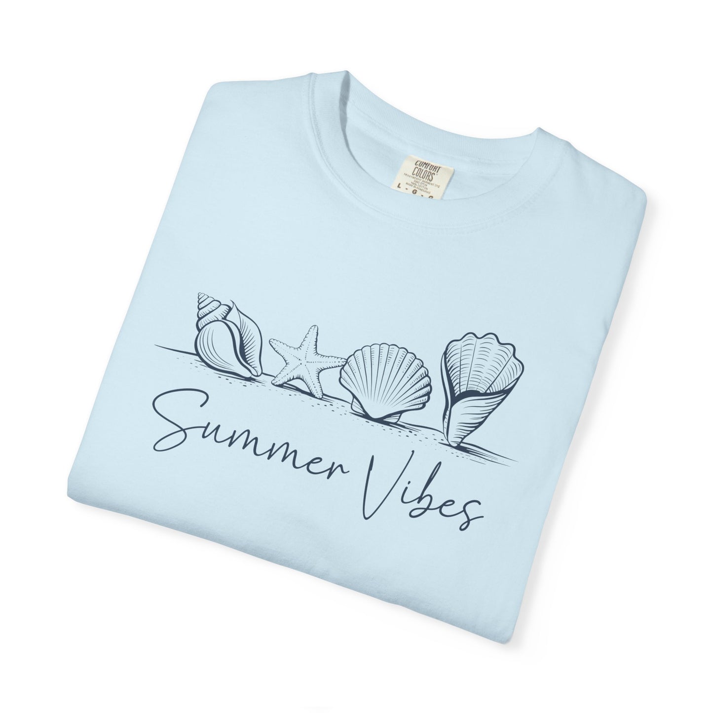 Seashells Summer Vibes T-shirt, Beach Theme Tee, Ocean Lover Gift, Unisex Graphic Shirt, Coastal Apparel
