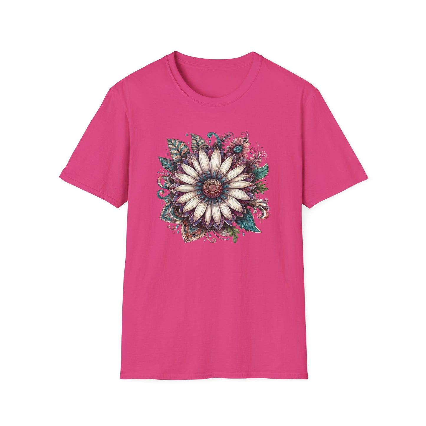 Floral Design Unisex T-Shirt | Boho Chic Tee, Everyday Casual Wear, Gift for Her, Nature Lover's Apparel, Summer Style