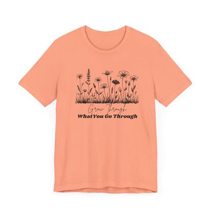 Inspirational Wildflower Tee, Motivational T-Shirt, Comfort Tee, Nature Lover Gift, Self-Care Apparel, Botanical Graphic Tee