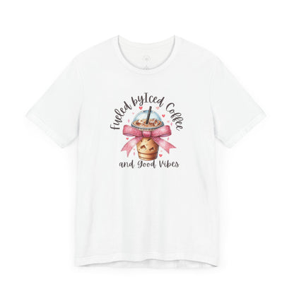 Iced Coffee Unisex Tee - Funny Coffee Lover Shirt, Gift for Baristas, Perfect for Cafes, Summer Outfit, Great for Birthdays