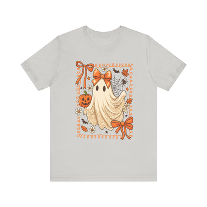 Cute Whimsical Ghost T-Shirt  Kawaii Pastel Ghost Graphic Tee for Women, Spooky Cute Shirt, Ghost Lover Gift, Everyday Aesthetic Top