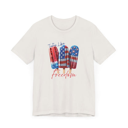 Patriotic Ice Cream Tee - 'Tastes Like Freedom' Unisex Jersey Short Sleeve T-Shirt, July 4th, Summer Vibes, Casual Wear, Gift Ideas