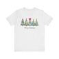 Merry Christmas Tree Graphic Tee | Holiday T-Shirt | Bella + Canvas Unisex Christmas Shirt