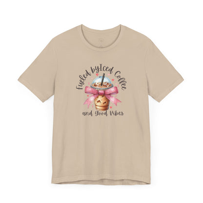 Iced Coffee Unisex Tee - Funny Coffee Lover Shirt, Gift for Baristas, Perfect for Cafes, Summer Outfit, Great for Birthdays