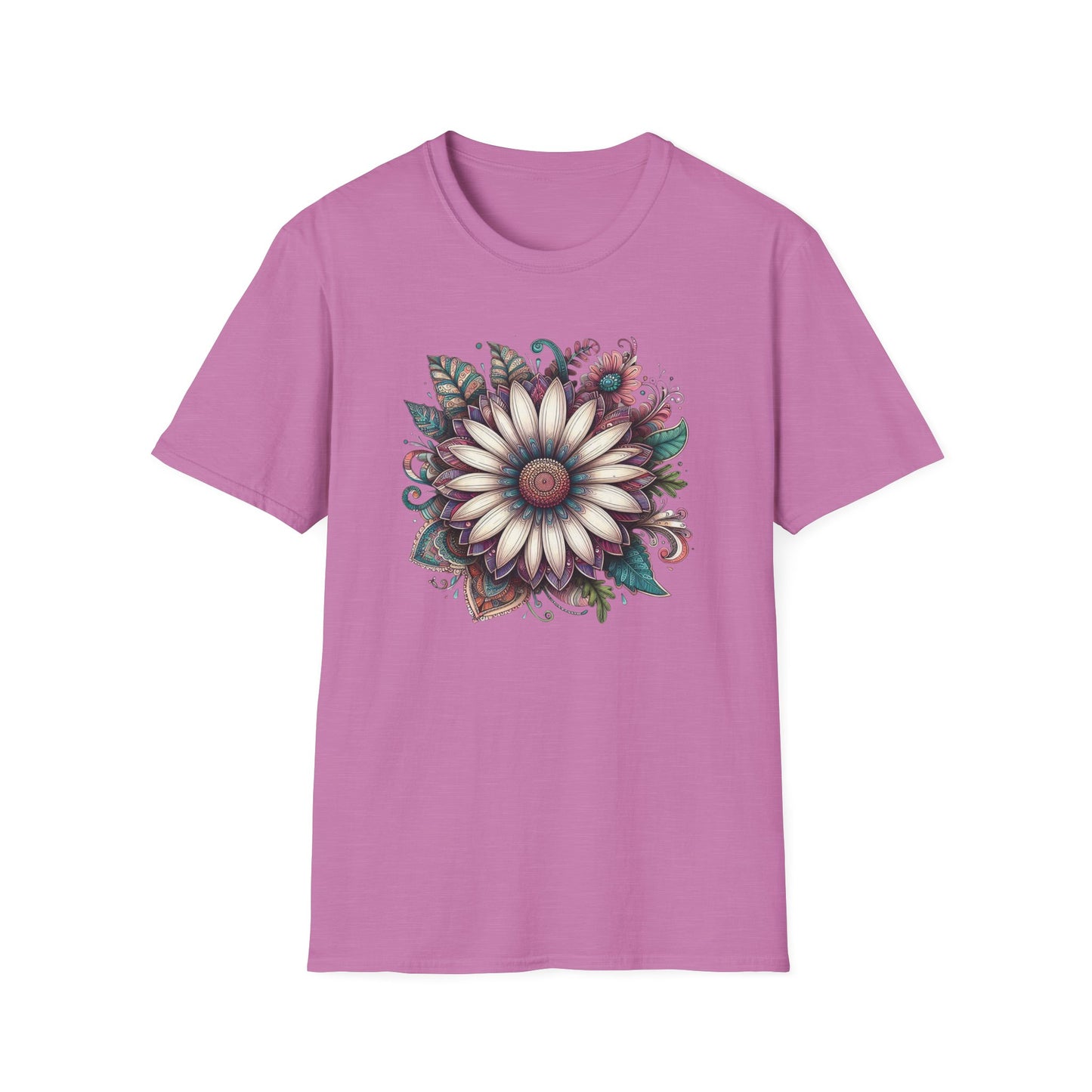 Floral Design Unisex T-Shirt | Boho Chic Tee, Everyday Casual Wear, Gift for Her, Nature Lover's Apparel, Summer Style