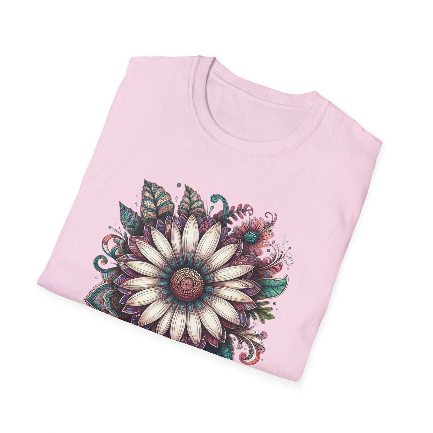 Floral Design Unisex T-Shirt | Boho Chic Tee, Everyday Casual Wear, Gift for Her, Nature Lover's Apparel, Summer Style