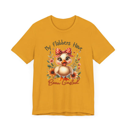 Funny Chicken Graphic Tee - My Flabbers Have Been Gasted, Cute Gift for Friends, Animal Lover Shirt, Quirky Humor T-Shirt, Poultry, Unisex