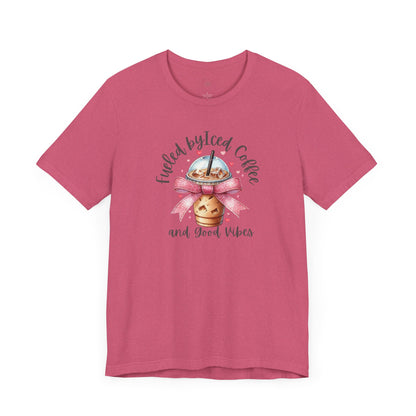 Iced Coffee Unisex Tee - Funny Coffee Lover Shirt, Gift for Baristas, Perfect for Cafes, Summer Outfit, Great for Birthdays
