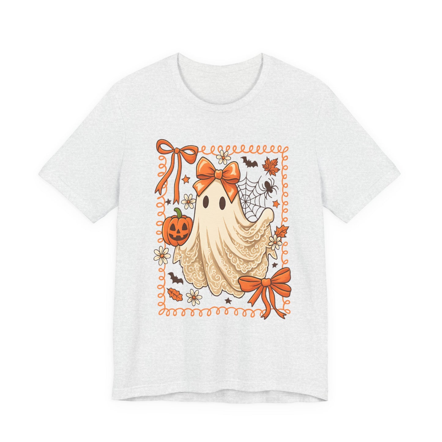 Cute Whimsical Ghost T-Shirt  Kawaii Pastel Ghost Graphic Tee for Women, Spooky Cute Shirt, Ghost Lover Gift, Everyday Aesthetic Top
