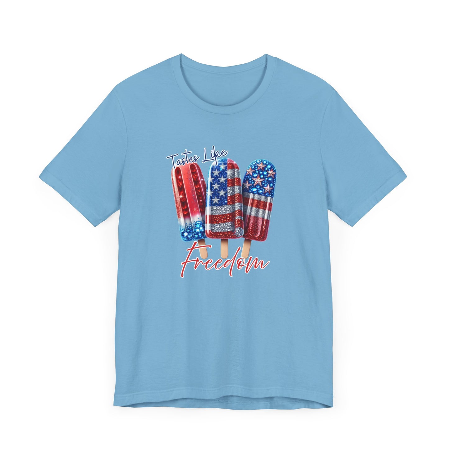 Patriotic Ice Cream Tee - 'Tastes Like Freedom' Unisex Jersey Short Sleeve T-Shirt, July 4th, Summer Vibes, Casual Wear, Gift Ideas