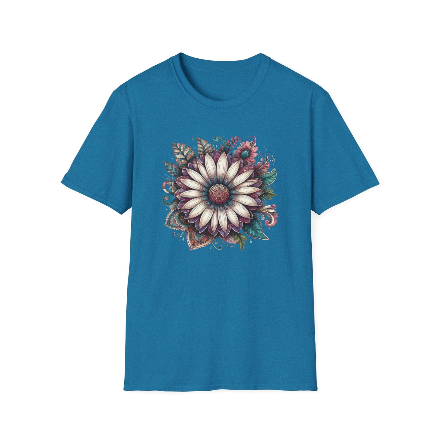 Floral Design Unisex T-Shirt | Boho Chic Tee, Everyday Casual Wear, Gift for Her, Nature Lover's Apparel, Summer Style