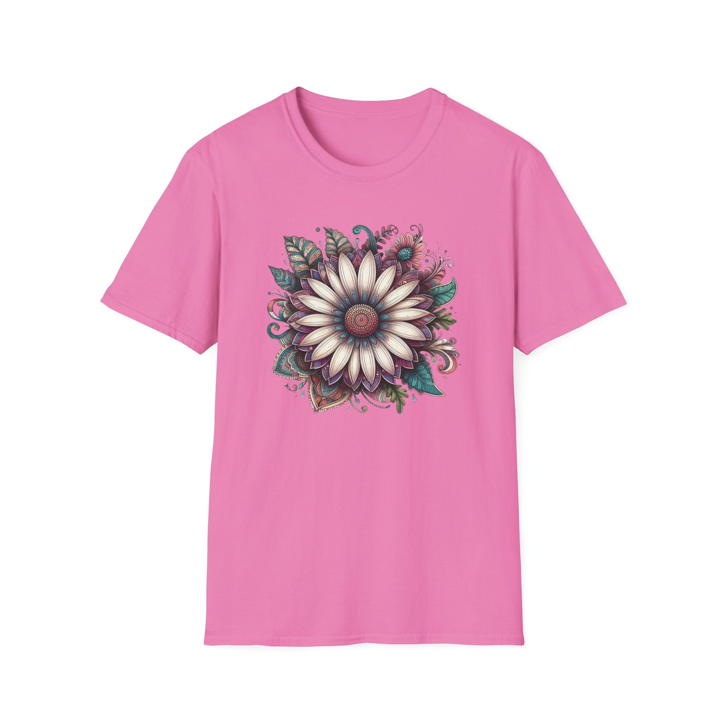 Floral Design Unisex T-Shirt | Boho Chic Tee, Everyday Casual Wear, Gift for Her, Nature Lover's Apparel, Summer Style