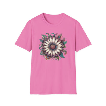 Floral Design Unisex T-Shirt | Boho Chic Tee, Everyday Casual Wear, Gift for Her, Nature Lover's Apparel, Summer Style