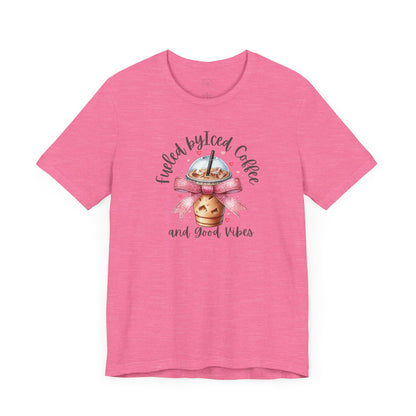 Iced Coffee Unisex Tee - Funny Coffee Lover Shirt, Gift for Baristas, Perfect for Cafes, Summer Outfit, Great for Birthdays
