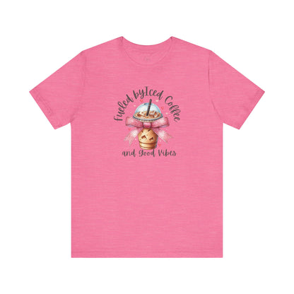 Iced Coffee Unisex Tee - Funny Coffee Lover Shirt, Gift for Baristas, Perfect for Cafes, Summer Outfit, Great for Birthdays