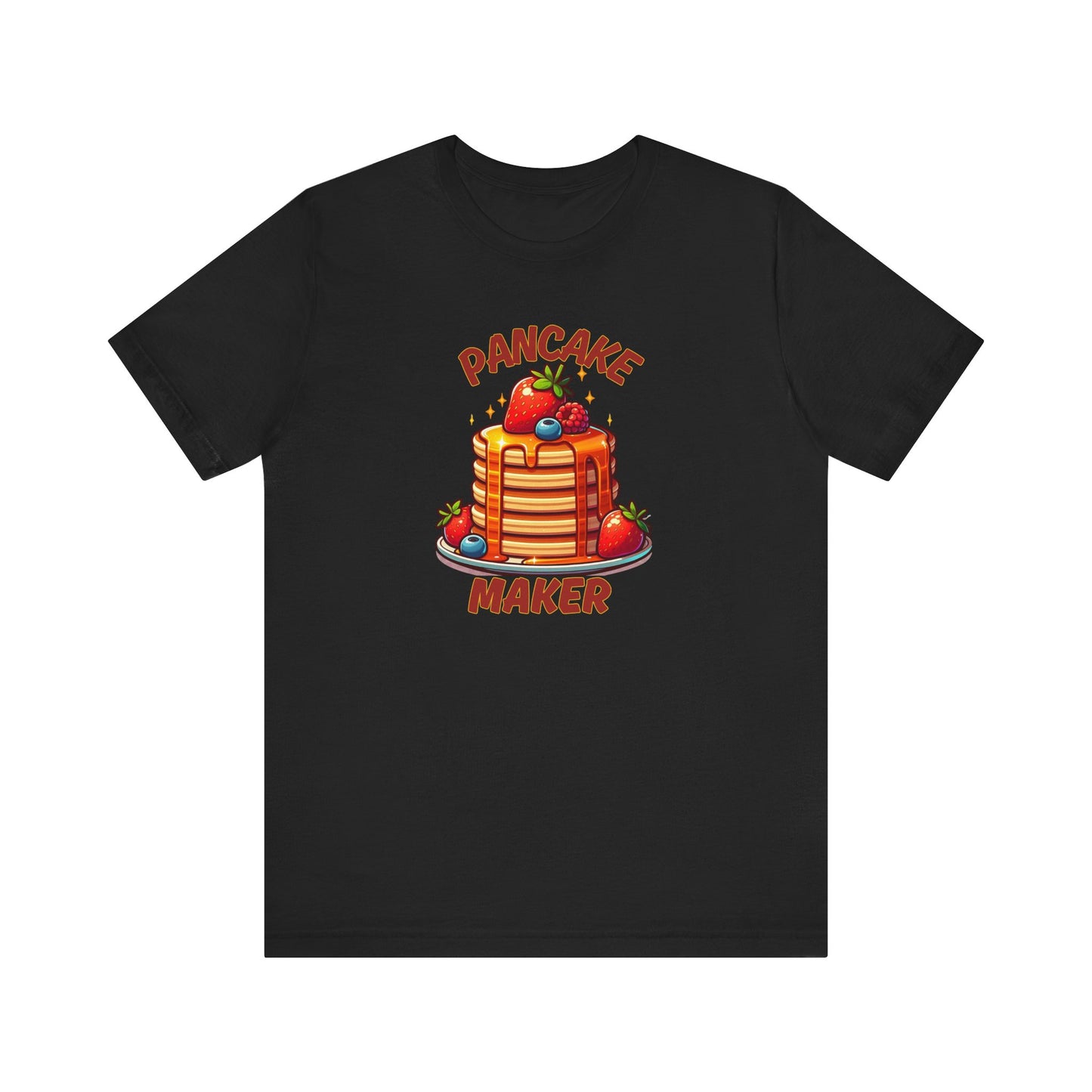 Pancake Maker Father Tee, Short Stack Child Shirt, Fun Fathers Day Gift, Unisex Tshirt, Family Matching Outfits