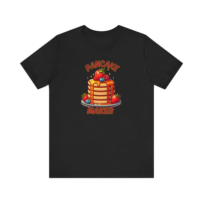 Pancake Maker Father Tee, Short Stack Child Shirt, Fun Fathers Day Gift, Unisex Tshirt, Family Matching Outfits