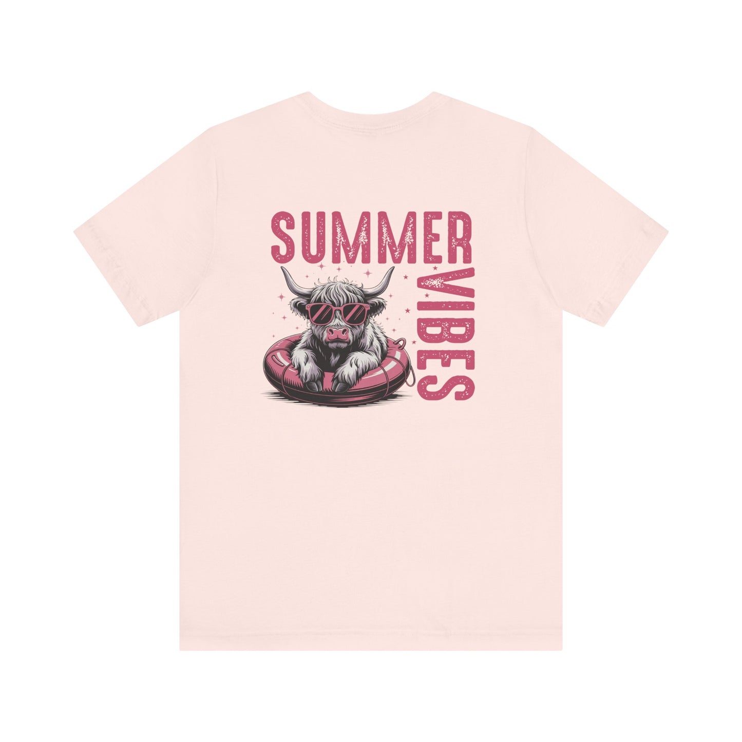 Summer Vibes Bull Tee, Unisex Graphic T-Shirt, Casual Summer Wear, Beach Day Outfit, Fun Gift for Friends