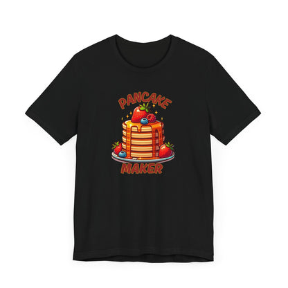 Pancake Maker Father Tee, Short Stack Child Shirt, Fun Fathers Day Gift, Unisex Tshirt, Family Matching Outfits