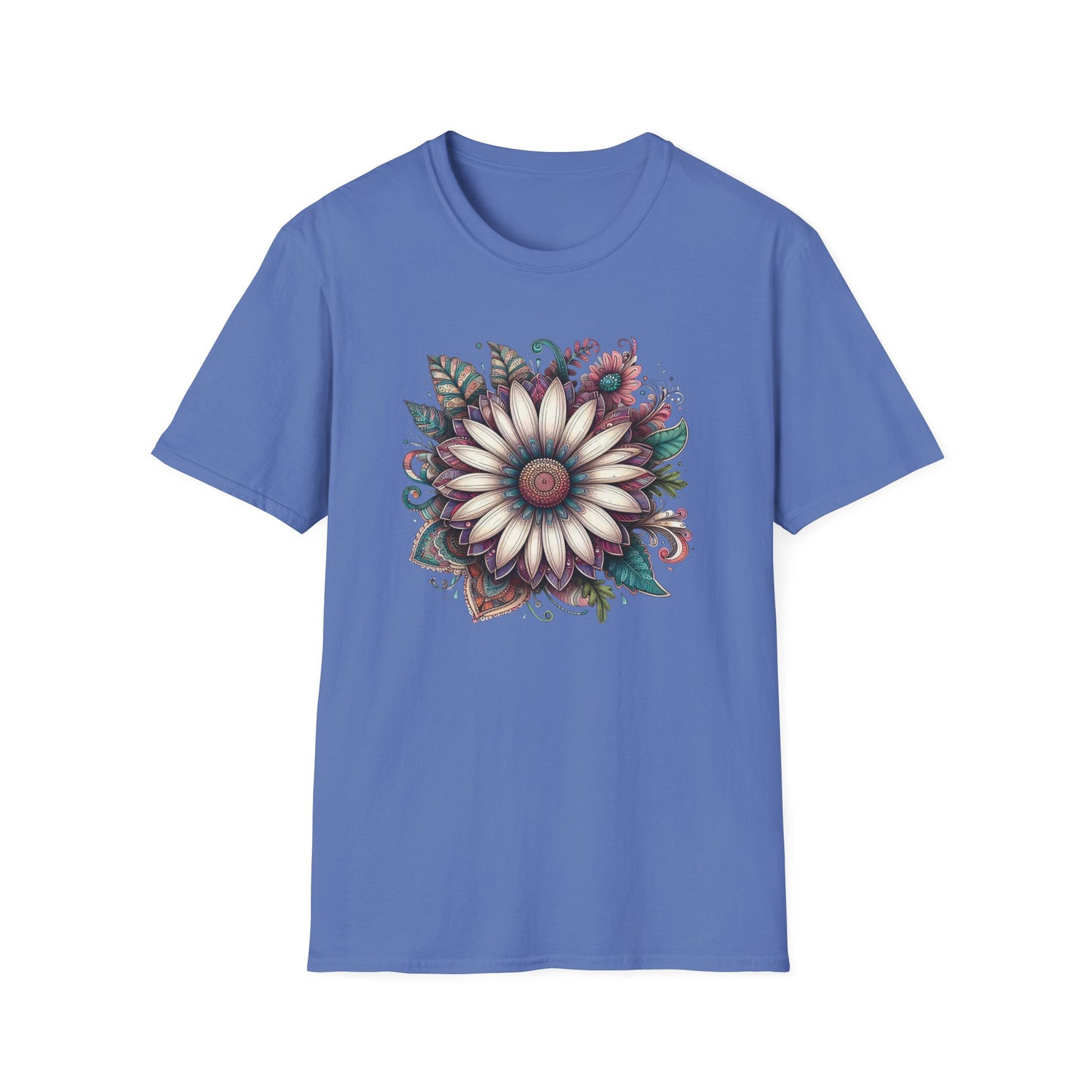 Floral Design Unisex T-Shirt | Boho Chic Tee, Everyday Casual Wear, Gift for Her, Nature Lover's Apparel, Summer Style